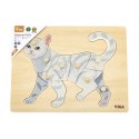 VIGA Drewniane Puzzle Montessori Kot z Pinezkami VIGA Drewniane Puzzle Montessori Kot z Pinezkami