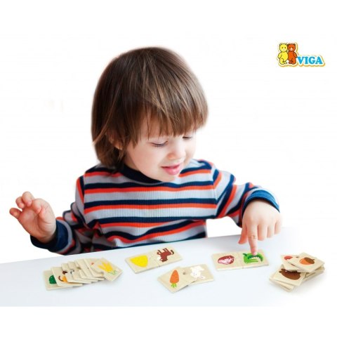 VIGA Drewniane Puzzle Nakarm Zwierzątko Co jedzą Zwierzęta Układanka VIGA Drewniane Puzzle Nakarm Zwierzątko Co jedzą Zwierzęta Układanka