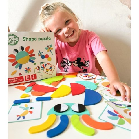 WOOPIE GREEN Drewniana Układanka Montessori 40 Wzorów do Odtworzenia 55 el. Certyfikat FSC WOOPIE GREEN Drewniana Układanka Montessori 40 Wzorów do Odtworzenia 55 el. Certyfikat FSC