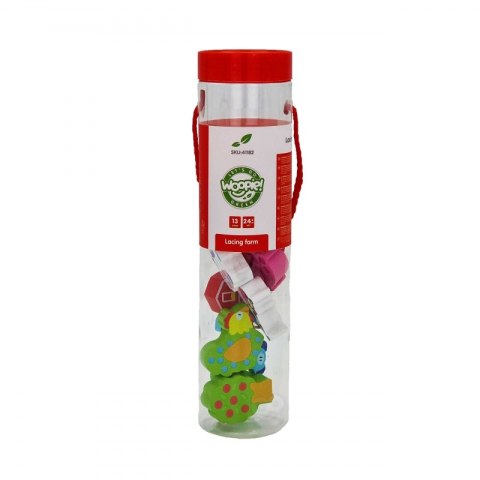 WOOPIE GREEN Drewniane Klocki do Nawlekania Zwierzęta Farma 13 el. WOOPIE GREEN Drewniane Klocki do Nawlekania Zwierzęta Farma 13 el.