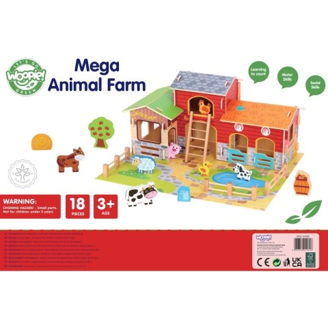 WOOPIE GREEN Mega Farma Figurki Zwierząt Stajnia Obora Kurnik 18 el. WOOPIE GREEN Mega Farma Figurki Zwierząt Stajnia Obora Kurnik 18 el.