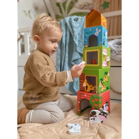 WOOPIE GREEN Układanka Kostki Farma w Pudełkach + Figurki 10 el. WOOPIE GREEN Układanka Kostki Farma w Pudełkach + Figurki 10 el.