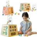 CLASSIC WORLD Drewniana Kostka Edukacyjna Sensoryczna 6w1 CLASSIC WORLD Drewniana Kostka Edukacyjna Sensoryczna 6w1