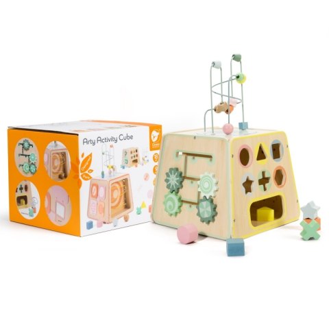 CLASSIC WORLD Drewniana Kostka Edukacyjna Sensoryczna 6w1 CLASSIC WORLD Drewniana Kostka Edukacyjna Sensoryczna 6w1