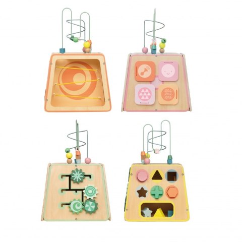 CLASSIC WORLD Drewniana Kostka Edukacyjna Sensoryczna 6w1 CLASSIC WORLD Drewniana Kostka Edukacyjna Sensoryczna 6w1