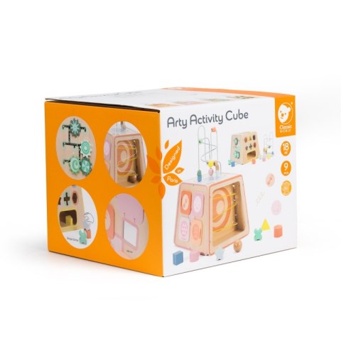 CLASSIC WORLD Drewniana Kostka Edukacyjna Sensoryczna 6w1 CLASSIC WORLD Drewniana Kostka Edukacyjna Sensoryczna 6w1