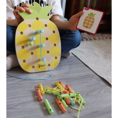 CLASSIC WORLD Wooden Threader Pineapple Pegs 21 pcs. CLASSIC WORLD Wooden Threader Pineapple Pegs 21 pcs.