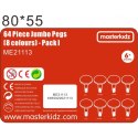 MASTERKIDZ Kolorowe Kołeczki Jumbo do Tablicy STEM 64 Szt. - 8 Kolorów MASTERKIDZ Kolorowe Kołeczki Jumbo do Tablicy STEM 64 Szt. - 8 Kolorów