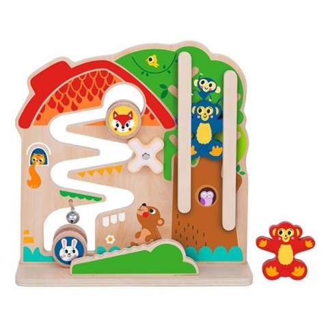 TOOKY TOY Drewniana Tablica Manipulacyjna Montessori Labirynt TOOKY TOY Drewniana Tablica Manipulacyjna Montessori Labirynt