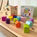 TOOKY TOY Drewniany Sorter Kolorowa Kostka z Kolorowymi Wzorami 13 el. TOOKY TOY Drewniany Sorter Kolorowa Kostka z Kolorowymi Wzorami 13 el.
