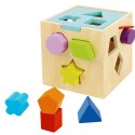 TOOKY TOY Drewniany Sorter Kolorowa Kostka z Kolorowymi Wzorami 13 el. TOOKY TOY Drewniany Sorter Kolorowa Kostka z Kolorowymi Wzorami 13 el.