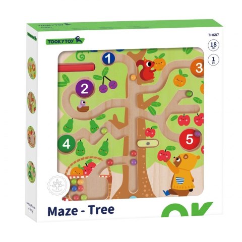 TOOKY TOY Labirynt Drzewko Owocowe Magnetyczne Nauka Liczenia TOOKY TOY Labirynt Drzewko Owocowe Magnetyczne Nauka Liczenia