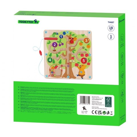 TOOKY TOY Labirynt Drzewko Owocowe Magnetyczne Nauka Liczenia TOOKY TOY Labirynt Drzewko Owocowe Magnetyczne Nauka Liczenia
