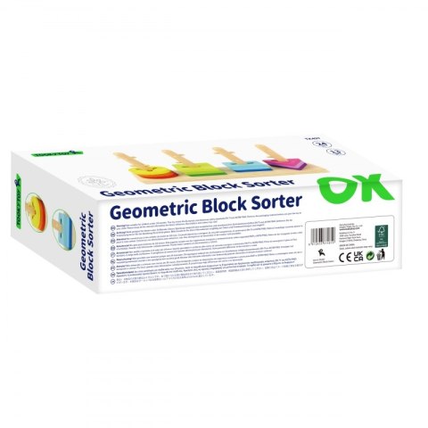 TOOKY TOY Sorter Kształtów z Kolorowymi Blokami Montessori TOOKY TOY Sorter Kształtów z Kolorowymi Blokami Montessori