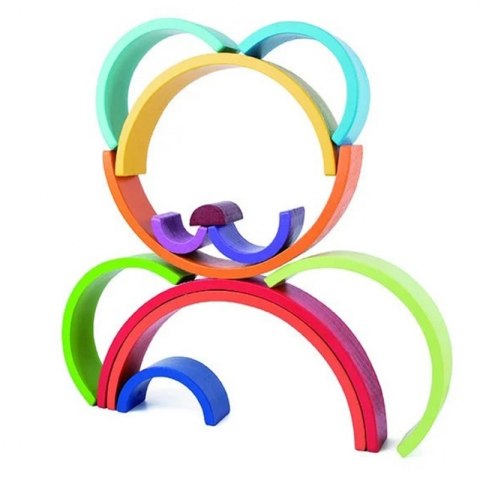 TOOKY TOY Układanka Drewniane Klocki Montessori Tęcza TOOKY TOY Układanka Drewniane Klocki Montessori Tęcza