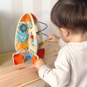 Tooky Toy Duża Drewniana Zabawka Edukacyjna Wielofunkcyjna Rakieta