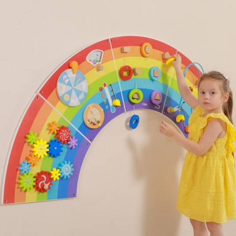 VIGA Drewniana Tablica Sensoryczno-Manipulacyjna EDU Tęcza Certyfikat FSC VIGA Drewniana Tablica Sensoryczno-Manipulacyjna EDU Tęcza Certyfikat FSC