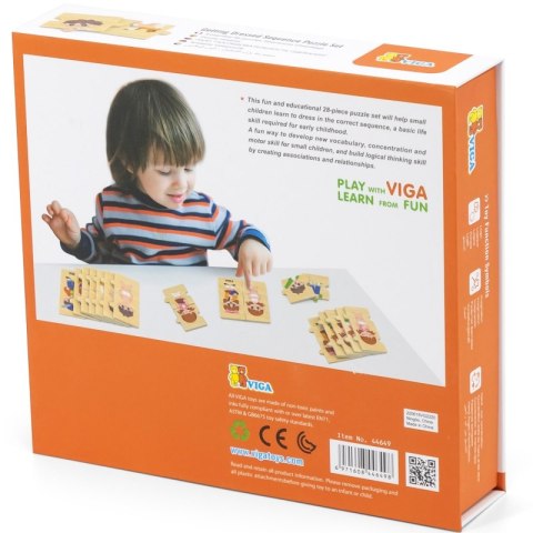VIGA Drewniana Układanka Edukacyjna Dzieci Ubieranie Puzzle VIGA Drewniana Układanka Edukacyjna Dzieci Ubieranie Puzzle