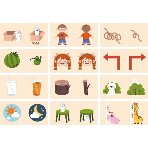 VIGA Drewniana Układanka Puzzle Przeciwieństwa VIGA Drewniana Układanka Puzzle Przeciwieństwa