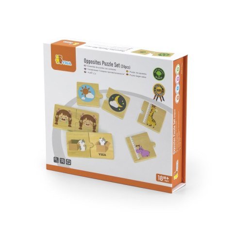 VIGA Drewniana Układanka Puzzle Przeciwieństwa VIGA Drewniana Układanka Puzzle Przeciwieństwa