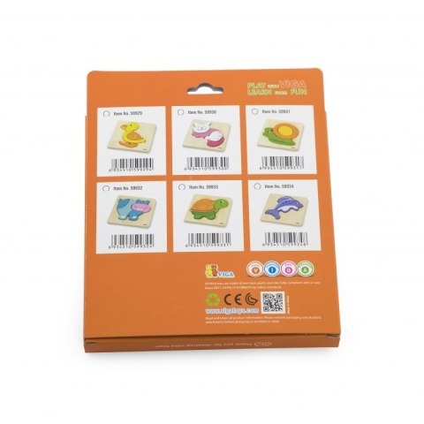 VIGA Pierwsze drewniane Puzzle maluszka Hipopotam VIGA Pierwsze drewniane Puzzle maluszka Hipopotam