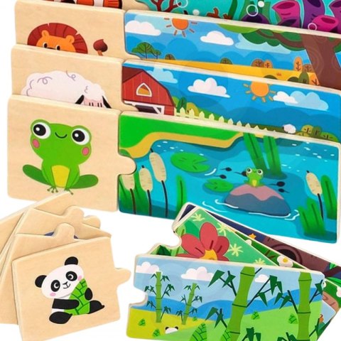 VIGA Puzzle Logiczne ze Zwierzętami Układanka VIGA Puzzle Logiczne ze Zwierzętami Układanka