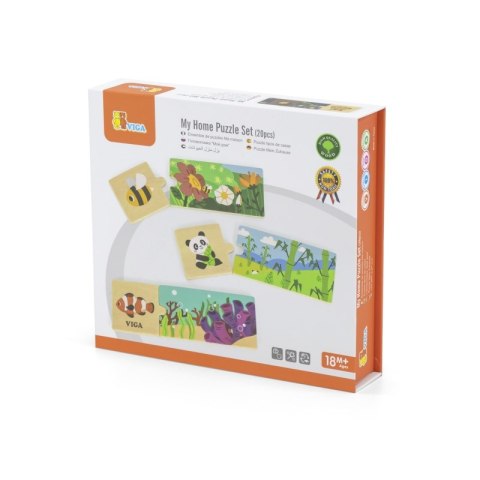 VIGA Puzzle Logiczne ze Zwierzętami Układanka VIGA Puzzle Logiczne ze Zwierzętami Układanka