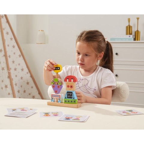VIGA Układanka Piramidka Roboty + Wzory 8 el. VIGA Układanka Piramidka Roboty + Wzory 8 el.