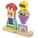 VIGA Układanka Piramidka Roboty + Wzory 8 el. VIGA Układanka Piramidka Roboty + Wzory 8 el.