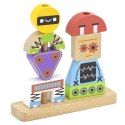 VIGA Układanka Piramidka Roboty + Wzory 8 el. VIGA Układanka Piramidka Roboty + Wzory 8 el.