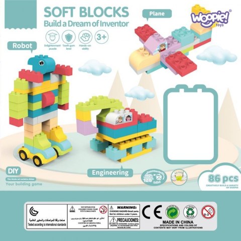 WOOPIE Duże Klocki Konstrukcyjne Edukacyjne dla Dzieci 86 el. - Wyparzanie w 120 stopniach WOOPIE Duże Klocki Konstrukcyjne Edukacyjne dla Dzieci 86 el. - Wyparzanie w 120 stopniach