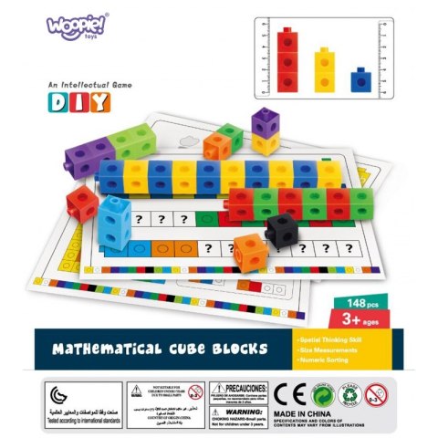 WOOPIE Gra Układanka Matematyczna Klocki Konstrukcyjne + Wzory 148 el. WOOPIE Gra Układanka Matematyczna Klocki Konstrukcyjne + Wzory 148 el.