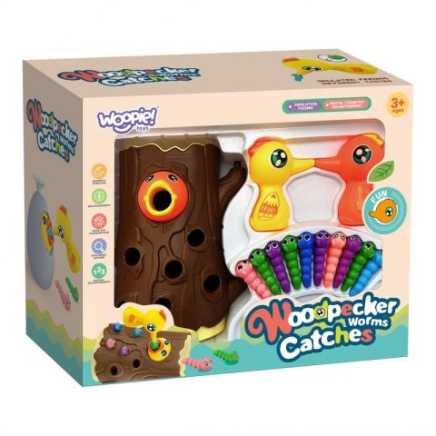 WOOPIE Magnetyczna Gra Zręcznościowa Złap Robaczka 2 Dzięcioły + 10 Robaczków WOOPIE Magnetyczna Gra Zręcznościowa Złap Robaczka 2 Dzięcioły + 10 Robaczków