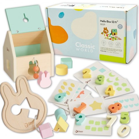 CLASSIC WORLD Pastelowy Zestaw dla Niemowląt Box Pierwsze Zabawki do Nauki od 12 do 18 miesiąca CLASSIC WORLD Pastelowy Zestaw dla Niemowląt Box Pierwsze Zabawki do Nauki od 12 do 18 miesiąca