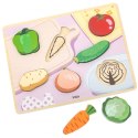 VIGA Drewniane Puzzle Układanka Montessori 2w1 Figurki Warzywa VIGA Drewniane Puzzle Układanka Montessori 2w1 Figurki Warzywa