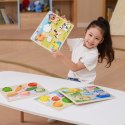 VIGA Drewniane Puzzle Układanka Montessori 2w1 Figurki Warzywa VIGA Drewniane Puzzle Układanka Montessori 2w1 Figurki Warzywa