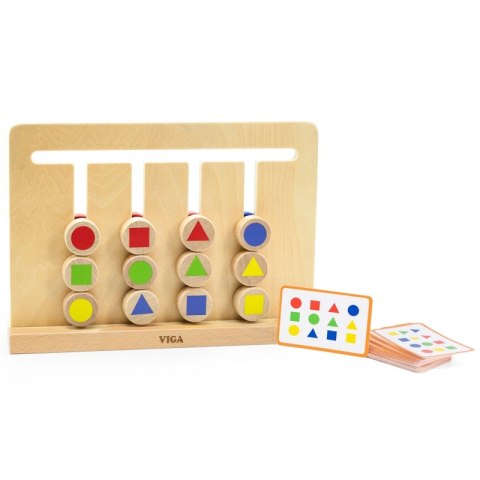 VIGA Gra Logiczna Odwzoruj Kolory i Figury Montessori VIGA Gra Logiczna Odwzoruj Kolory i Figury Montessori