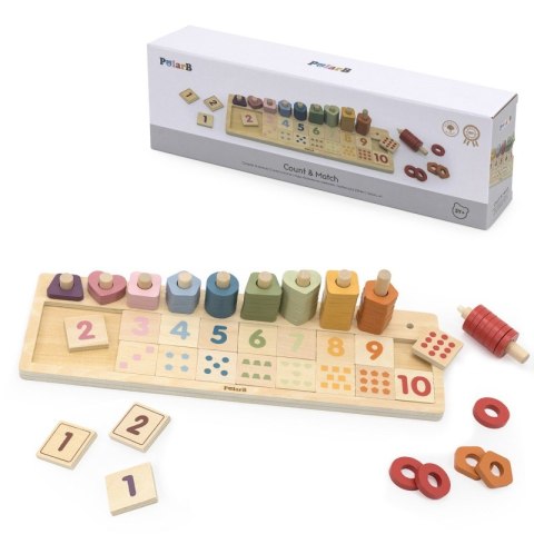 VIGA PolarB Drewniane Liczydło Sorter Nauka Liczb Montessori VIGA PolarB Drewniane Liczydło Sorter Nauka Liczb Montessori