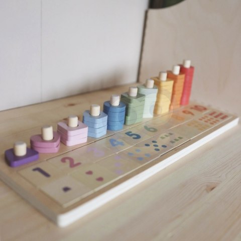 VIGA PolarB Drewniane Liczydło Sorter Nauka Liczb Montessori VIGA PolarB Drewniane Liczydło Sorter Nauka Liczb Montessori