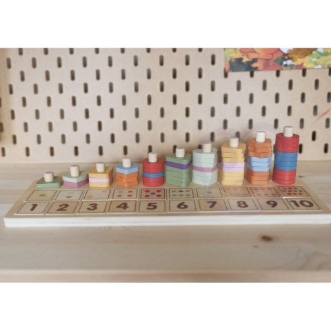 VIGA PolarB Drewniane Liczydło Sorter Nauka Liczb Montessori VIGA PolarB Drewniane Liczydło Sorter Nauka Liczb Montessori