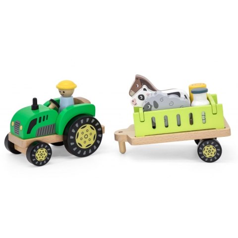 VIGA Traktor Drewniany Zwięrzatka Farma Zagroda VIGA Traktor Drewniany Zwięrzatka Farma Zagroda
