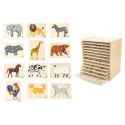 VIGA Zestaw Puzzle Drewniane 12 Układanek Zwierzątka Montessori + Stojak VIGA Zestaw Puzzle Drewniane 12 Układanek Zwierzątka Montessori + Stojak