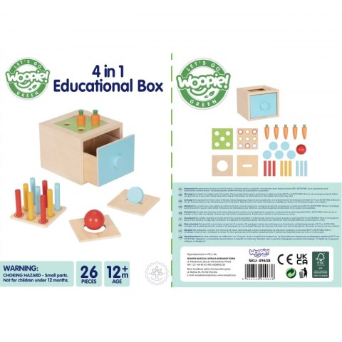 WOOPIE GREEN Drewniana Szuflada Edukacyjna Sorter Montessori WOOPIE GREEN Drewniana Szuflada Edukacyjna Sorter Montessori