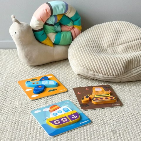 WOOPIE GREEN Układanka Drewniana Klocki Pojazdy Montessori FSC WOOPIE GREEN Układanka Drewniana Klocki Pojazdy Montessori FSC