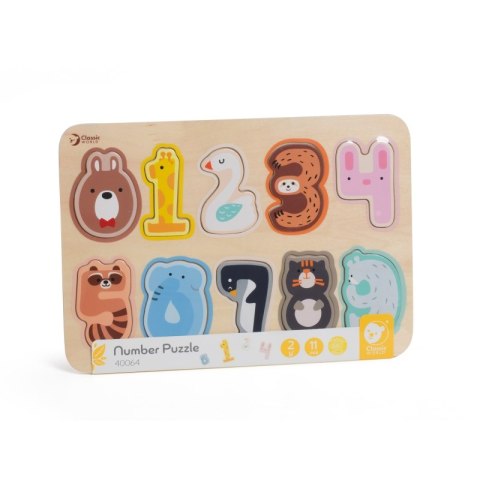 CLASSIC WORLD Drewniane Puzzle Numeryczne Cyferki Montessori 11 el. CLASSIC WORLD Drewniane Puzzle Numeryczne Cyferki Montessori 11 el.