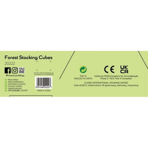 CLASSIC WORLD Układanka Kostki Box Leśna Piramidka 10 el. FSC CLASSIC WORLD Układanka Kostki Box Leśna Piramidka 10 el. FSC