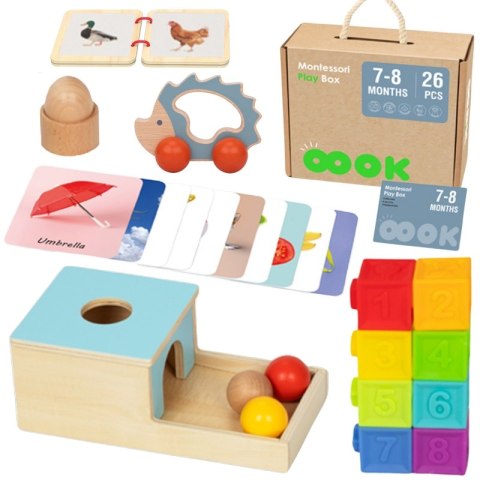 TOOKY TOY Box Pudełko XXL Montessori Edukacyjne 6w1 Sensoryczne 7-8 Mies TOOKY TOY Box Pudełko XXL Montessori Edukacyjne 6w1 Sensoryczne 7-8 Mies
