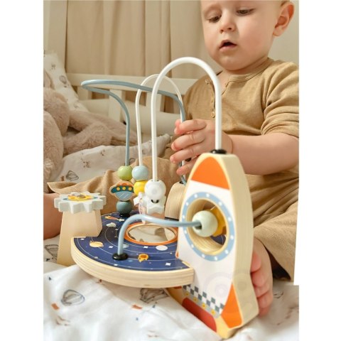TOOKY TOY Drewniana Rakieta Pętla Motoryczna Labirynt TOOKY TOY Drewniana Rakieta Pętla Motoryczna Labirynt