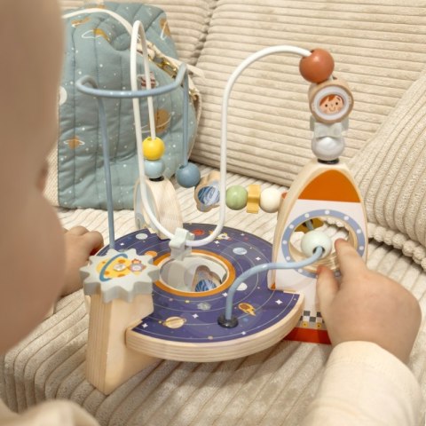 TOOKY TOY Drewniana Rakieta Pętla Motoryczna Labirynt TOOKY TOY Drewniana Rakieta Pętla Motoryczna Labirynt