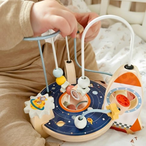 TOOKY TOY Drewniana Rakieta Pętla Motoryczna Labirynt TOOKY TOY Drewniana Rakieta Pętla Motoryczna Labirynt